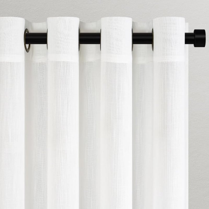 Topfinel fehér voile függöny szalon nappali 140x260 cm 2 darab átlátszó - 140L x 260A cm (2 Pannelli), 2, White