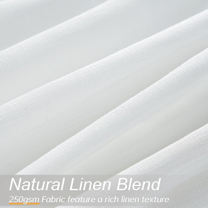 Topfinel fehér voile függöny szalon nappali 140x260 cm 2 darab átlátszó - 140L x 260A cm (2 Pannelli), 2, White