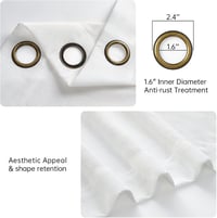 Topfinel fehér voile függöny szalon nappali 140x260 cm 2 darab átlátszó - 140L x 260A cm (2 Pannelli), 2, White 5