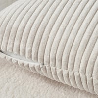 Topfinel obliečka na vankúš 30x60 cm krémová menčestrová 2 ks pruhovaná dekoračná obliečka na vankúš na pohovku do obývačky 2