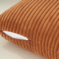 Topfinel Husă de pernă 40x40 cm, portocaliu caramel de toamnă, set de 2 huse decorative din catifea reiat pentru canapea, pat, living și camera copiilor 5