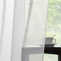 Topfinel Voile Függöny Lenvászon Hatás Fehér 140x245cm 2db Szett Nappali Hálószoba 3