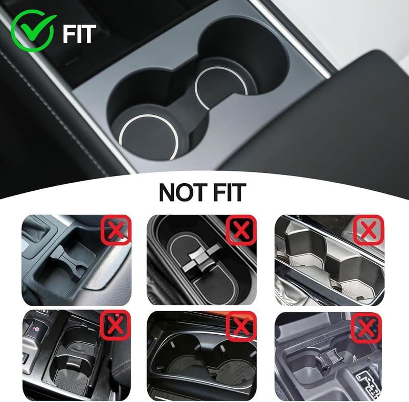 Topfit autós asztal laptop tartóval 360° forgatható pohártartó Tesla Model Y/3/S