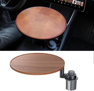 Măsuță auto Topfit cu suport pentru laptop și suport de pahar rotativ la 360° pentru Tesla Model Y/3/S