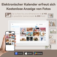 Digitálny kalendár TOPGO 15,6-palcový elektronický nástenný kalendár so zdieľaním fotografií a videí, inteligentný plánovač pre rodinu a kanceláriu, so stojanom na stôl 5
