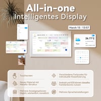 Digitálny kalendár TOPGO 15,6-palcový elektronický nástenný kalendár so zdieľaním fotografií a videí, inteligentný plánovač pre rodinu a kanceláriu, so stojanom na stôl 3
