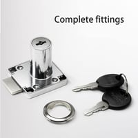 TopHomer Nábytkový zámok cylindrický 22 mm / 32 mm, kľúčový zámok na zásuvky, zámok na presklené skrinky a poštové schránky, bezpečnostný zámok s 2 kľúčmi 6