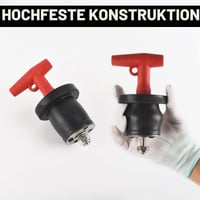 TopHomer T-ručica gumeni čep za ispusni otvor čamca s vijkom i maticom, za promjer cijevi 85-100 mm, ekspanzijski brtveni čep 7