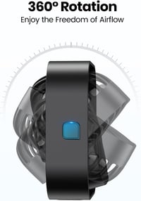 TOPK USB Asztali Ventilátor Szett - 2db Kompakt Mini Ventilátor, 3 Sebességfokozat, 360° Forgatható Fej, Csendes Működés Irodába, Otthonra 5