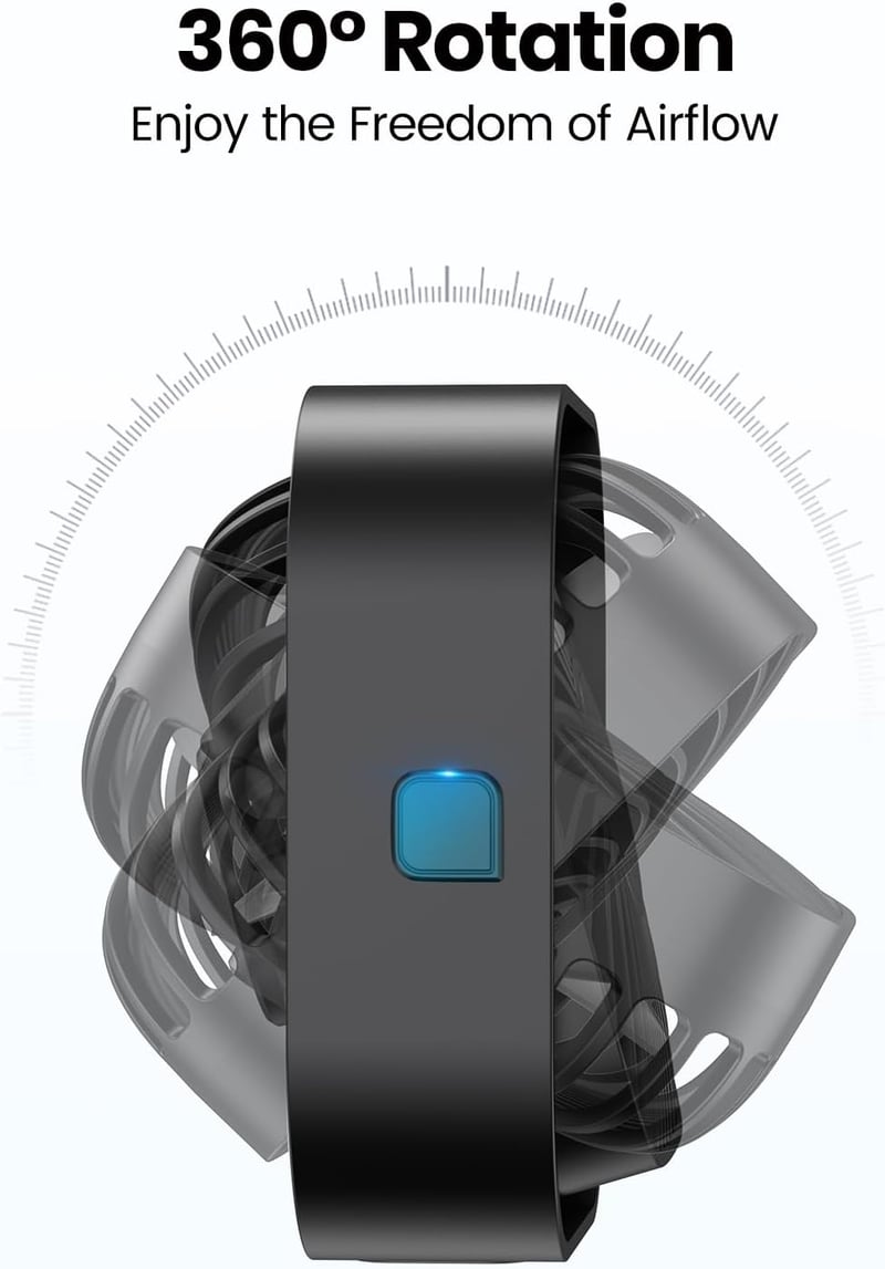 TOPK USB Asztali Ventilátor Szett - 2db Kompakt Mini Ventilátor, 3 Sebességfokozat, 360° Forgatható Fej, Csendes Működés Irodába, Otthonra