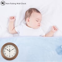 Topkey Csendes Falióra 23cm Retro Konyha Hálószoba Irodai Dekoratív Nem Ketyegő Világoskék 4