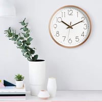 Topkey Falióra 30 cm Modern Csendes Járású Rózsaarany Kerek Analóg Dekoratív Óra Nappaliba Hálószobába Konyhába Elemmel Működő 6