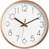 Topkey Falióra 30 cm Modern Csendes Járású Rózsaarany Kerek Analóg Dekoratív Óra Nappaliba Hálószobába Konyhába Elemmel Működő 1