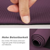 TOPLUS Fitness és Jóga Szőnyeg Hordszíjjal, Csúszásmentes Yoga Mat 2