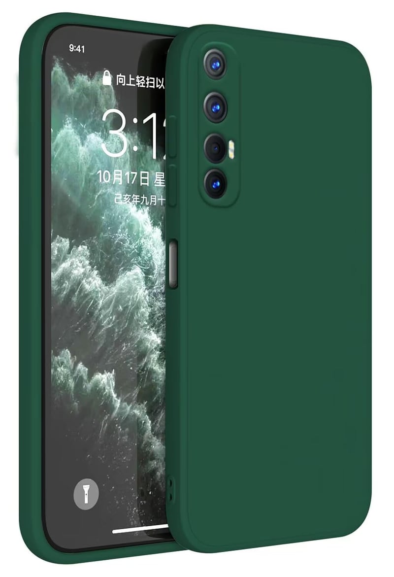 Topme Oppo Find X2 Neo (6,5") TPU silikónový kryt – tmavozelený