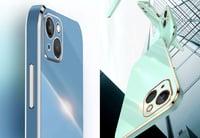 Silikónový kryt Topme pre Samsung Galaxy A32 4G (6,4"), štýl so zlatým rámom, fialový 4