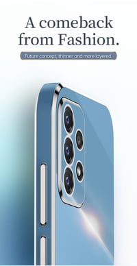 Silikónový kryt Topme pre Samsung Galaxy A32 4G (6,4"), štýl so zlatým rámom, fialový 3