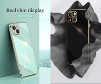 Silikónový kryt Topme pre Samsung Galaxy A32 4G (6,4"), štýl so zlatým rámom, fialový 7