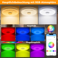 Plafonieră LED TOPPLEE, reglabilă, RGB cu schimbare de culoare, cu telecomandă, model cer înstelat, pentru camera copiilor, dormitor și sufragerie 5