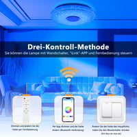Plafonieră LED TOPPLEE, reglabilă, RGB cu schimbare de culoare, cu telecomandă, model cer înstelat, pentru camera copiilor, dormitor și sufragerie 2