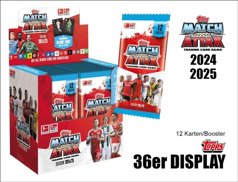 Topps Bundesliga Match Attax 24/25 Teljes Gyűjtődoboz - 36 Csomag/432 Kártya, Autogramkártyákkal, 2024-es Kiadás

AI: I've created a Hungari