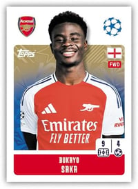 Topps UEFA Bajnokok Ligája 24/25 Matrica Gyűjtemény - Teljes Doboz (50 csomag/300 matrica) Garantált Hero Csomag, Focis Gyűjtőknek 6