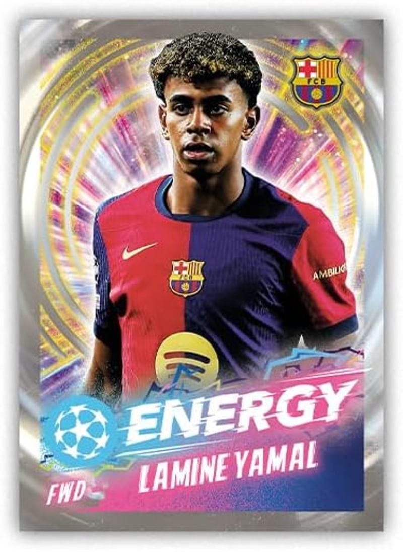 Topps UEFA Bajnokok Ligája 24/25 Matrica Gyűjtemény - Teljes Doboz (50 csomag/300 matrica) Garantált Hero Csomag, Focis Gyűjtőknek