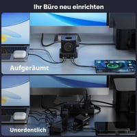 TOPREK 5-zásuvkový predlžovací kábel s 100W PD3.0 USB-C portom (16A/4000W), detskou poistkou, 2 m, vhodný do domácnosti, na internát a do kancelárie 5