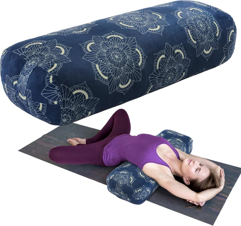 TOPROUD Yoga Bolster Meditációs Párna Regeneratív Jógához 70x27x15cm