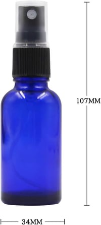 Topsky 12x30ml UV-védett üveg spray palack finom porlasztóval, illóolaj és parfüm tároláshoz kék 3