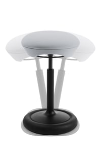 TOPSTAR Sitness HOP HIGH taburet – čierna/sivá, ergonomická kancelárska stolička na aktívne sedenie 4