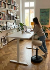 TOPSTAR Sitness HOP HIGH taburet – čierna/sivá, ergonomická kancelárska stolička na aktívne sedenie 5