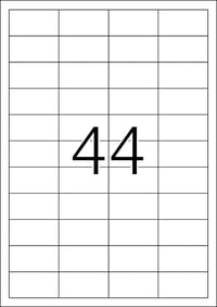 TopStick 8731 Univerzális Öntapadós Címkék, 48,3 x 25,4 mm, 44 db/A4 ív, 44000 db, 1000 lap, Matt, Fehér, Nyomtatható Papír Etikett 2