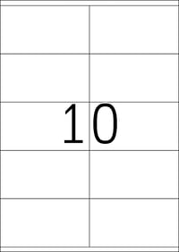 TopStick 8734 Univerzálne samolepiace etikety, 105x57 mm, 10 ks/hárok, 1000 ks, A4, biele, matné, potlačiteľné 4