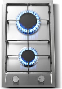 TopStrong 2 égős beépíthető gázfőzőlap 30 cm rozsdamentes 4200 W automata lángvédelemmel földgáz és PB gáz 9