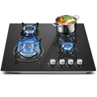 TopStrong plinska ploča za kuhanje s 4 plamenika, 8060 W - crna - 60 cm 1