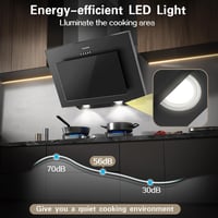 TopStrong 60 cm-es Páraelszívó LED Világítással, 350 m³/h Szívóerő, Aktívszén Szűrő, 3 Fokozat 2
