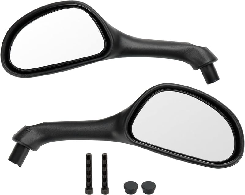 Topteng Visszapillantó Tükör Szett - Bal és Jobb Oldali, Gilera Runner 125/180/200/50 SP és Piaggio NRG Power TPH Modellekhez, Fekete