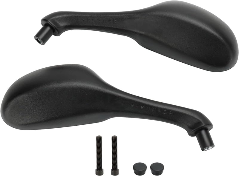 Topteng Visszapillantó Tükör Szett - Bal és Jobb Oldali, Gilera Runner 125/180/200/50 SP és Piaggio NRG Power TPH Modellekhez, Fekete
