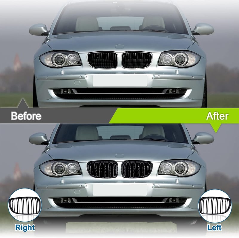 TOPTHAN BMW 1-es E81 E82 E87 E88 Fényes Fekete Vesekagyló Rács 2008-2011