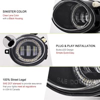 TOPTHAN LED Ködlámpa BMW E46 3-as Sorozathoz (320i 323i 325i 325xi 330i 330xi M3) - Sport Csomagos Modellekhez - Vízmentes Első Ködlámpa Sze 4