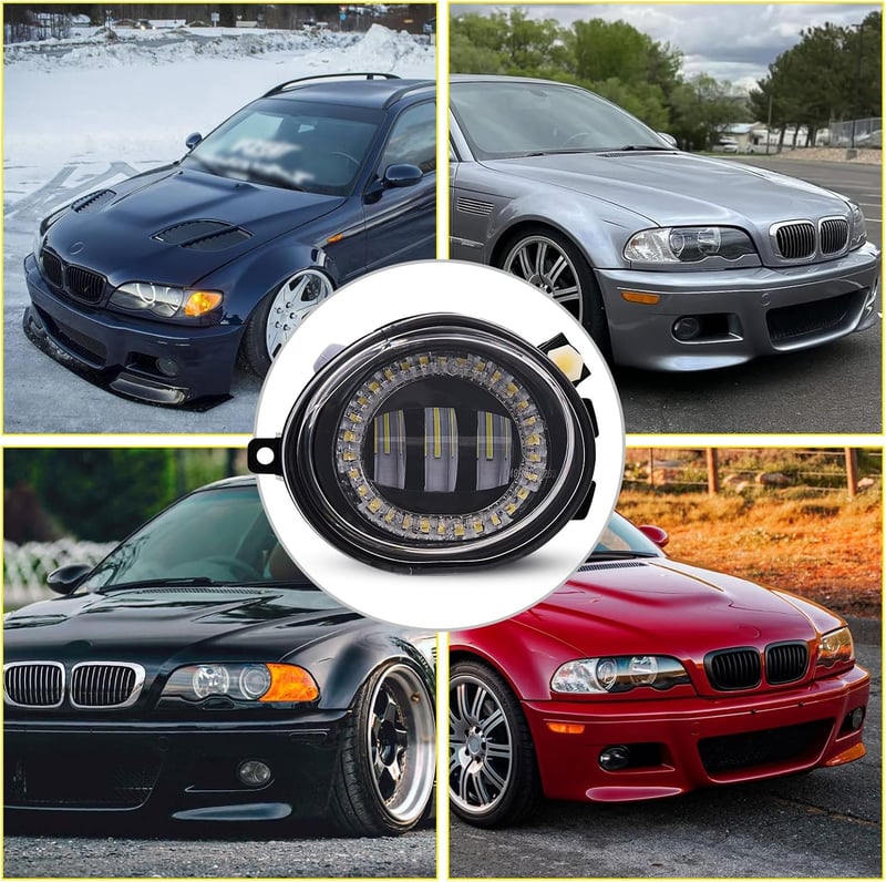 TOPTHAN LED Ködlámpa BMW E46 3-as Sorozathoz (320i 323i 325i 325xi 330i 330xi M3) - Sport Csomagos Modellekhez - Vízmentes Első Ködlámpa Sze