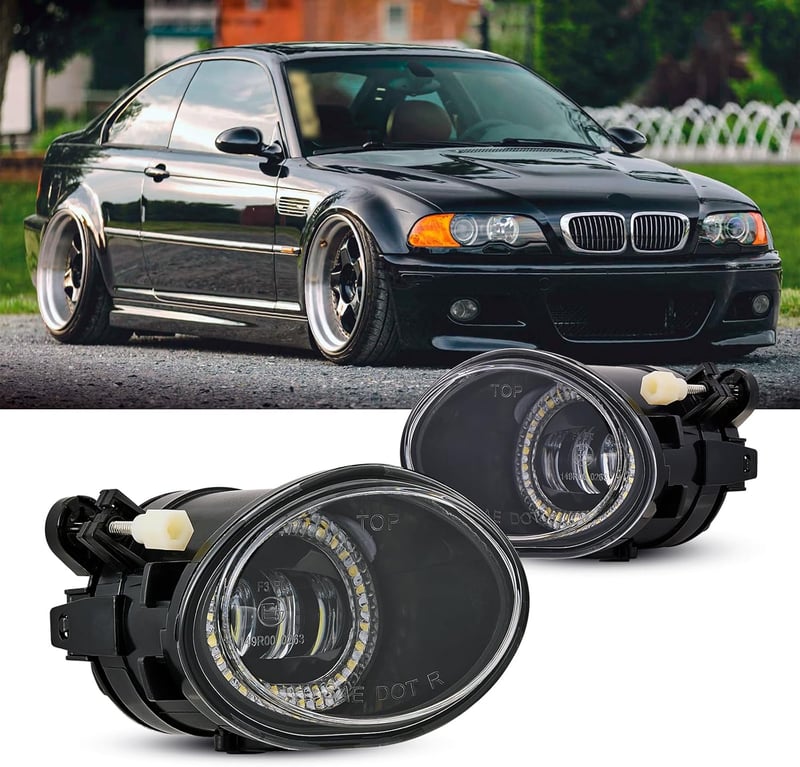 TOPTHAN LED Ködlámpa BMW E46 3-as Sorozathoz (320i 323i 325i 325xi 330i 330xi M3) - Sport Csomagos Modellekhez - Vízmentes Első Ködlámpa Sze
