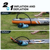 TOPUMP TPS300 električna pumpa za SUP na baterije, 20 PSI, 96,2 Wh, Type-C brzo punjenje, automatsko isključivanje, plavo/crna, za paddleboard, kajak, čamac, set 3