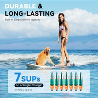 TOPUMP TPS300 električna pumpa za SUP na baterije, 20 PSI, 96,2 Wh, Type-C brzo punjenje, automatsko isključivanje, plavo/crna, za paddleboard, kajak, čamac, set 4