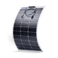 Topunive 100W 12V Monokrisztallín Flexibilis Napelem Lakóautó Csónak Akkumulátor 1