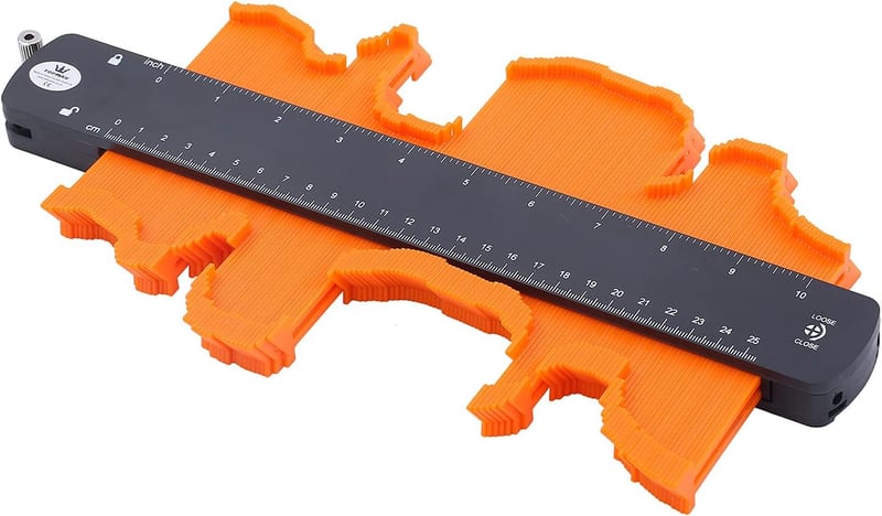 TOPWAY Kontúr Mérce 250mm Alakmásoló Szerszám Csempékhez és Fához