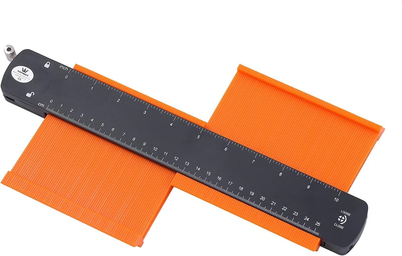 TOPWAY Kontúr Mérce 250mm Alakmásoló Szerszám Csempékhez és Fához