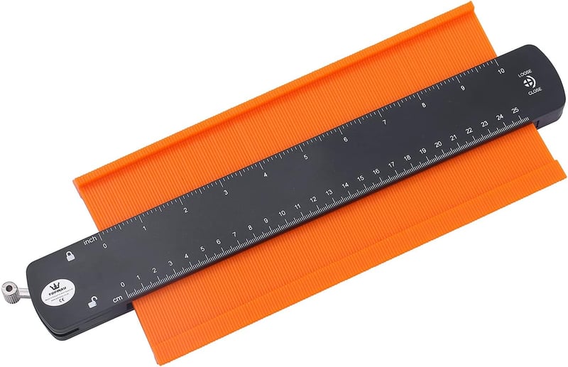 TOPWAY Kontúr Mérce 250mm Alakmásoló Szerszám Csempékhez és Fához