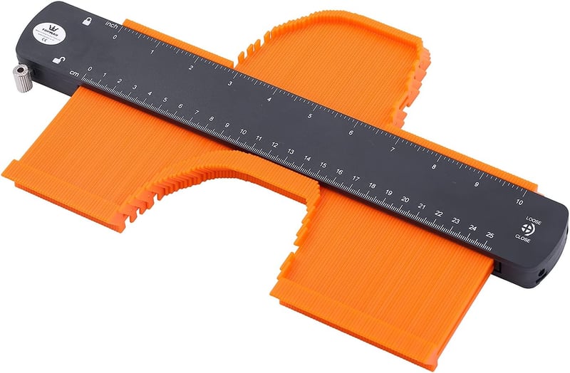 TOPWAY Kontúr Mérce 250mm Alakmásoló Szerszám Csempékhez és Fához